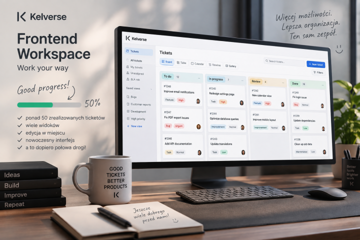 Kelverse Ticketing Tool 1.4.0 – Frontend Workspace – aktualizacja statusu